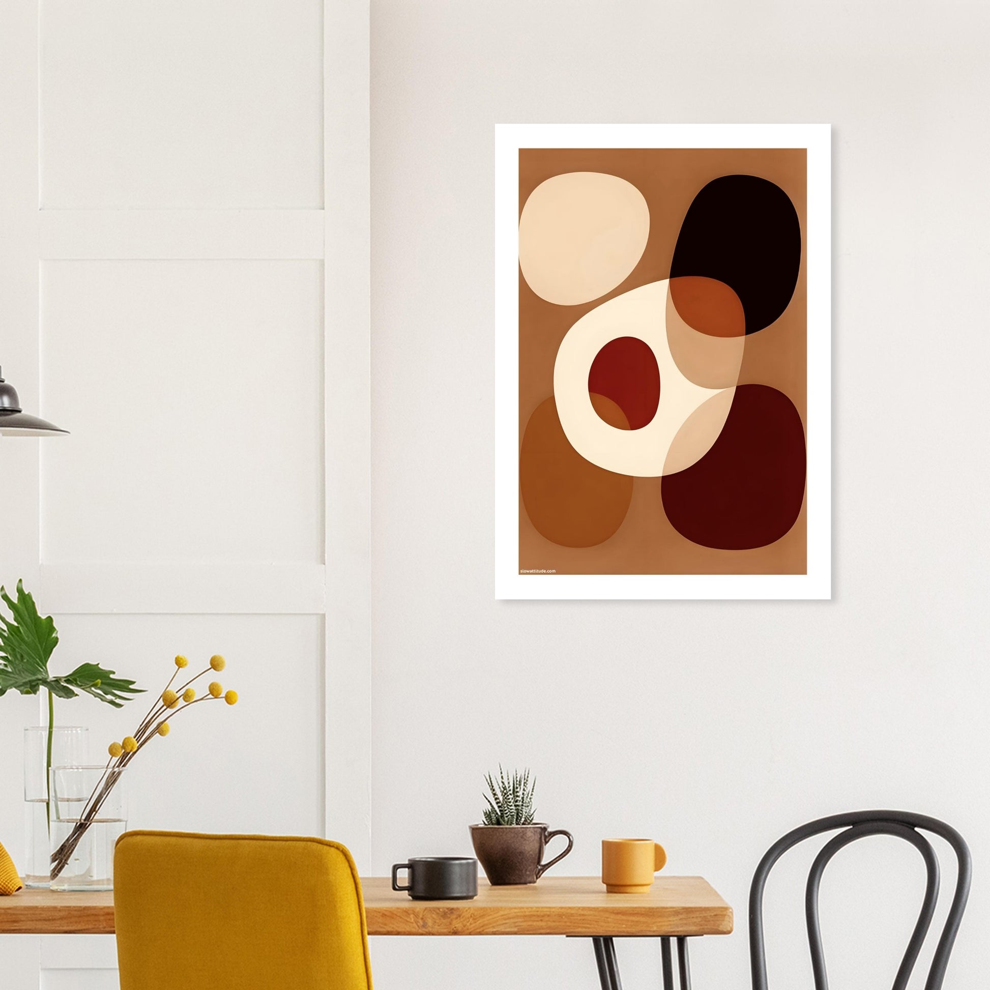 Premium matte geometric poster on sustainable FSC-certified paper - eco-friendly slow living wall art