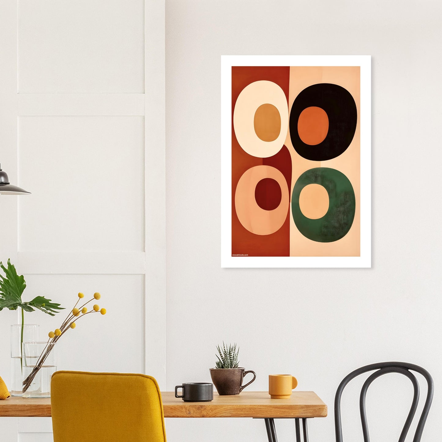 Premium matte finish geometric poster on eco-friendly FSC-certified paper - sustainable wall decor